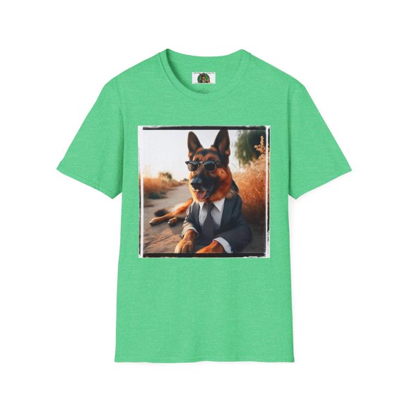 German Shepherd "I would rather be on the beach" Unisex Softstyle T-Shirt