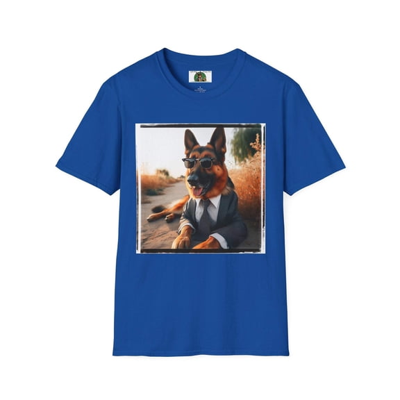 German Shepherd "I would rather be on the beach" Unisex Softstyle T-Shirt