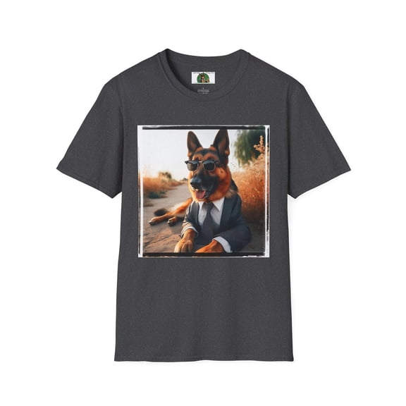 German Shepherd "I would rather be on the beach" Unisex Softstyle T-Shirt