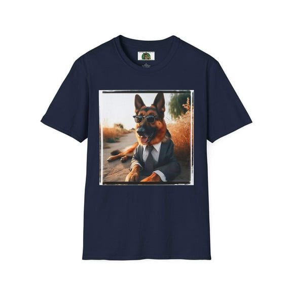 German Shepherd "I would rather be on the beach" Unisex Softstyle T-Shirt