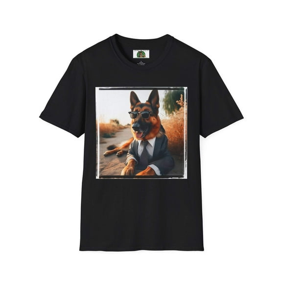 German Shepherd "I would rather be on the beach" Unisex Softstyle T-Shirt