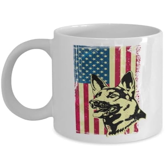 German Shepherd Lovers 11 oz Coffee Mug - Funny American Dog Gift White Ceramic