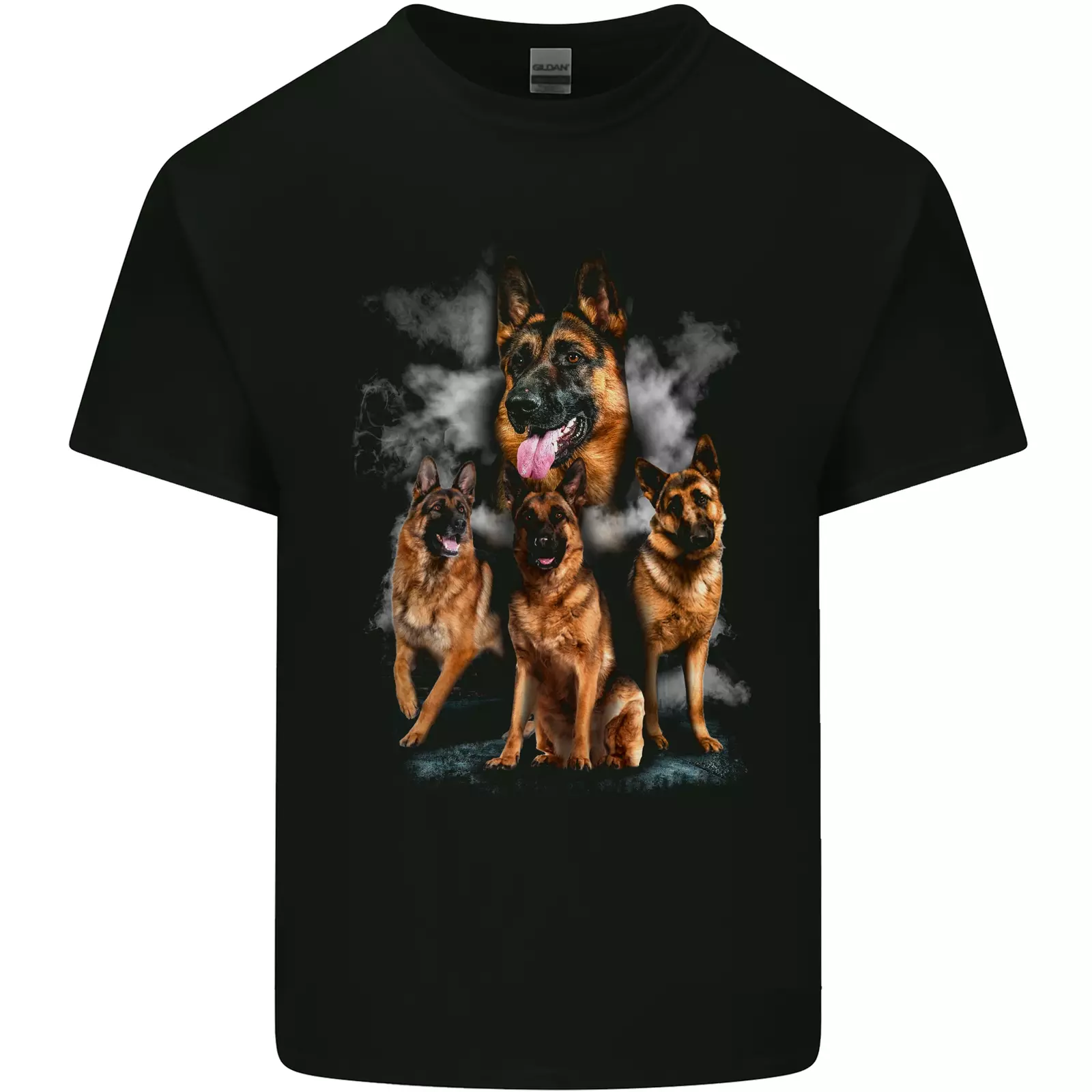 German Shepherd Montage For Dog Lovers Mens Cotton TShirt Tee Top