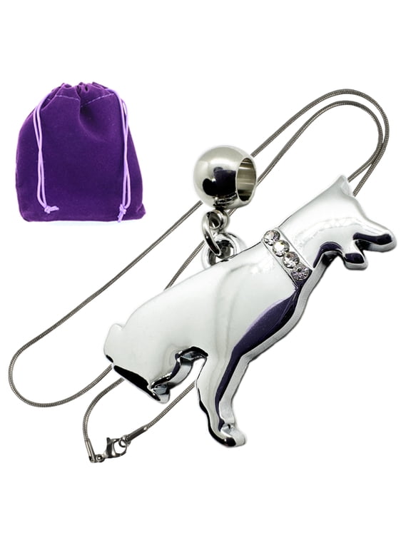 German Shepherd Must Haves Stainless Steel Snake Chain Charm Necklace