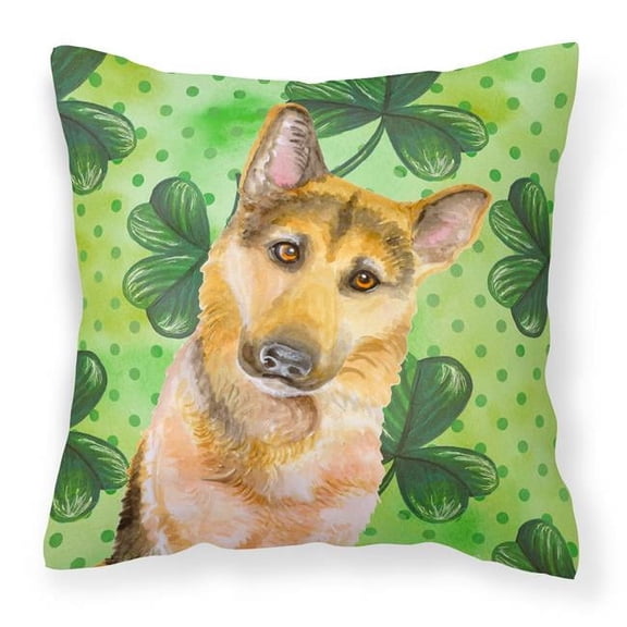 German Shepherd No.2 St Patricks Fabric Decorative Pillow