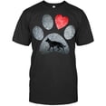 thumbnail image 1 of German Shepherd Paws Red Heart Graphic TShirt Cute Dog Lover Art Gift,for unisex up to size 5XL, 1 of 2