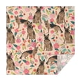 thumbnail image 1 of German Shepherd with Pioneer Flower Square Tablecloth,Waterproof Square Table Cover,Wipeable Spillproof Washable Table Cover for Home Kitchen Party Decor 60"x60"(152x152cm), 1 of 6