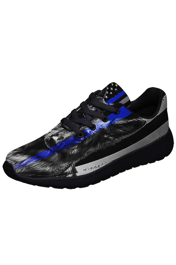 German Shepherd Police Dog Thin Blue Line K 9 Shoes Sneakers Black Size 8