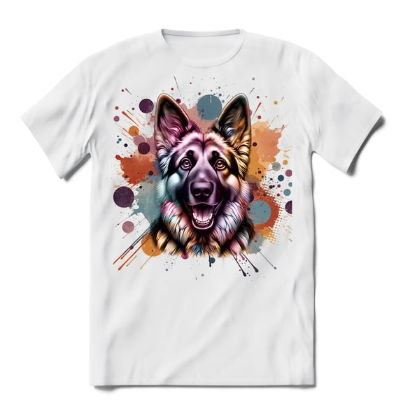 German Shepherd Portrait Watercolor Vintage Retro Styles Shirt T-shirt Unisex Merch Alsatian Dog Lover Gifts - 00001