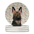 thumbnail image 1 of German Shepherd Puppy Christmas Large Sandstone Coasters Pack of 4 4 in x 4 in, 1 of 3