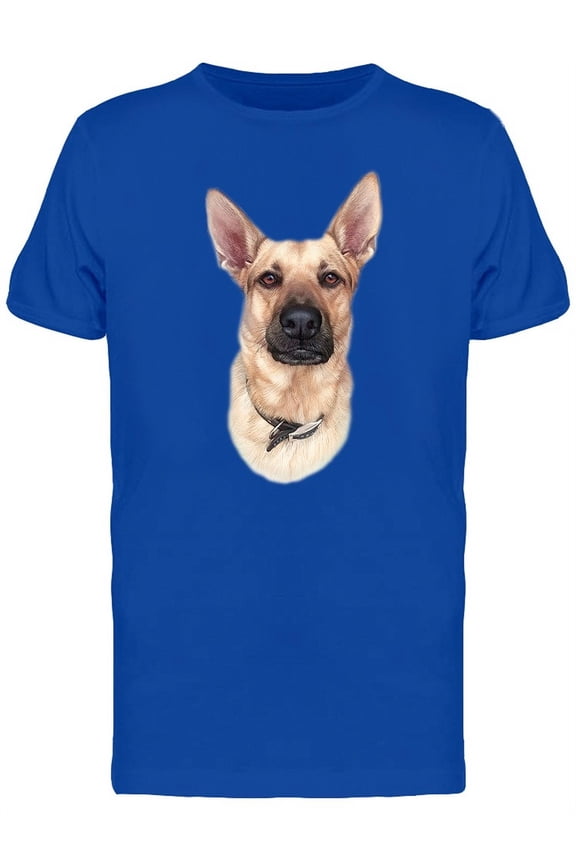 German Shepherd Realistic Photo T-Shirt Men -Image by Shutterstock, Male x-Large