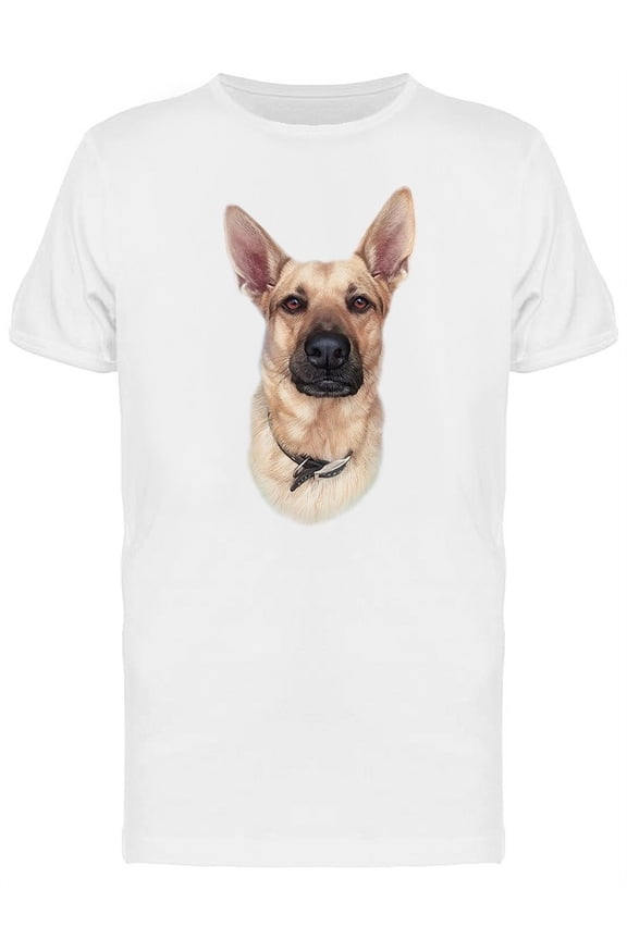 German Shepherd Realistic Photo T-Shirt Men -Image by Shutterstock, Male x-Large