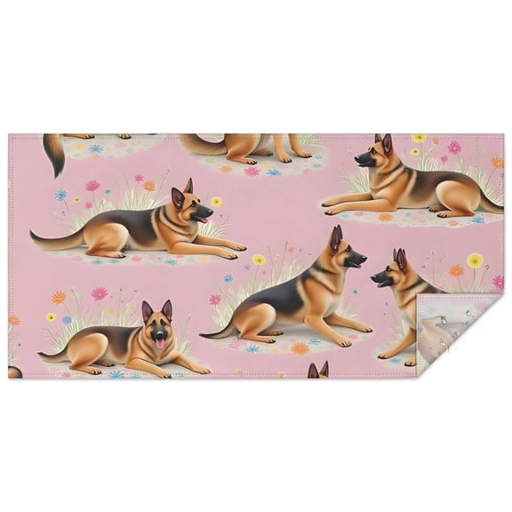 German Shepherd Rectangle Tablecloth 60"x120",Waterproof Polyester Rectangle Table Cloth, Wipeable Spillproof Polyester Tablecloth for Dining, Camping, Indoor and Outdoor
