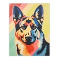 thumbnail image 1 of German Shepherd Risograph Screenprint Bright Geometric Pastel Colour Artwork Riso Interior Design Unframed Wall Art Print Poster Home Decor Premium, 1 of 5