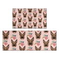 thumbnail image 1 of German Shepherd with Roses Kitchen Rugs Sets Of 2,Anti Fatigue Kitchen Mat Rugs Non Slip Washable,Decorative Kitchen Floor Mats for Kitchen,Sink,Laundry,17"x30"+17"x47", 1 of 7