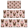 thumbnail image 1 of German Shepherd with Roses Kitchen Rugs Sets Of 3,Kitchen Runner Rugs Non Skid Washable,Decorative Kitchen Floor Mats for Kitchen,Sink,Laundry,17"x30"+ 17"x47" + 17"x59", 1 of 6
