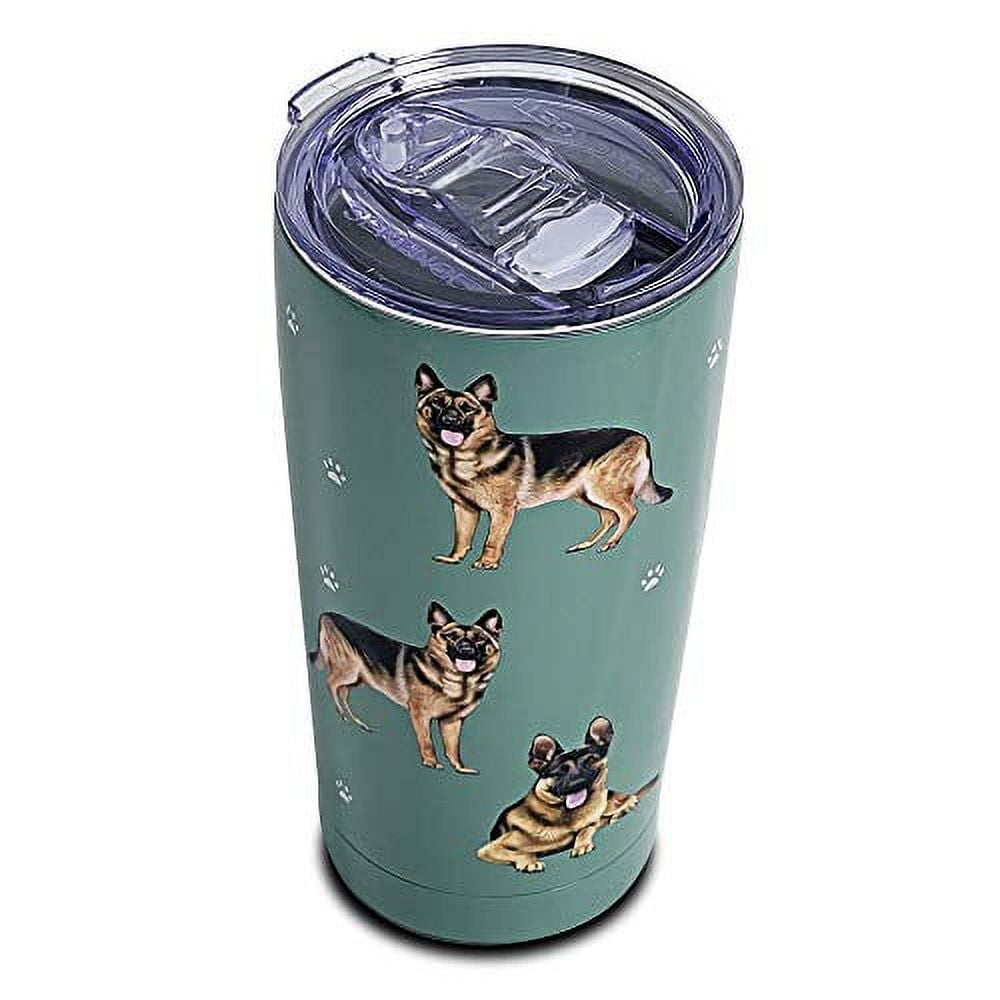 E&S - German Shepherd Stainless Steel Water Bottle 24 oz Serengeti