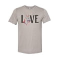 thumbnail image 1 of "German Shepherd Shirt, Love German Shepherd, Unisex, Soft Bella Canvas, German Shepherd Owner, German Shepherd Mom, K-9 Shirt, Service Dog, Heather Stone, LARGE", 1 of 1