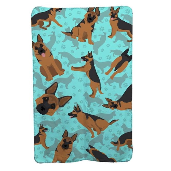German Shepherd Soft Travel Blanket with Bag 36 in x 58 in