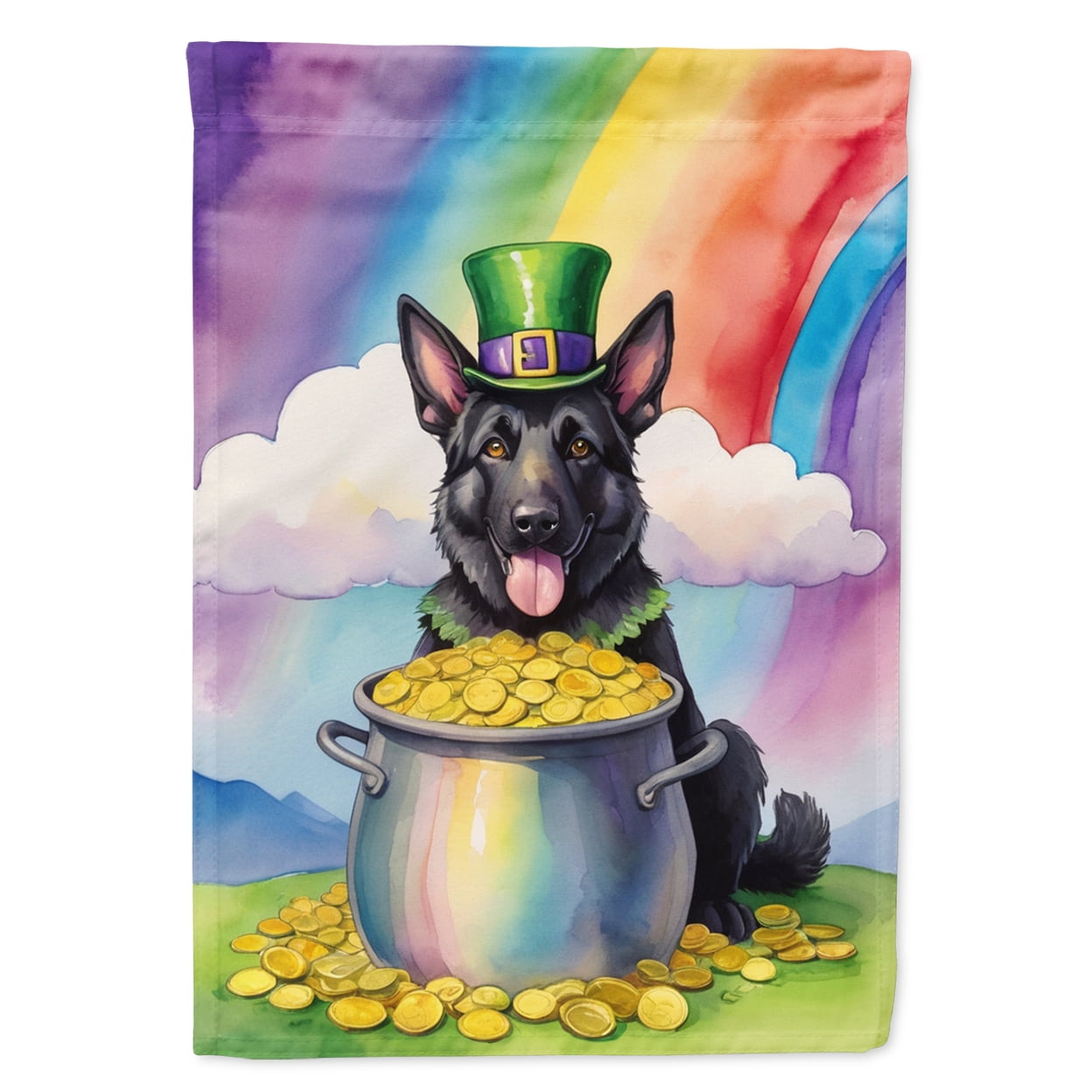German Shepherd St Patrick's Day Garden Flag 11.25 in x 15.5 in