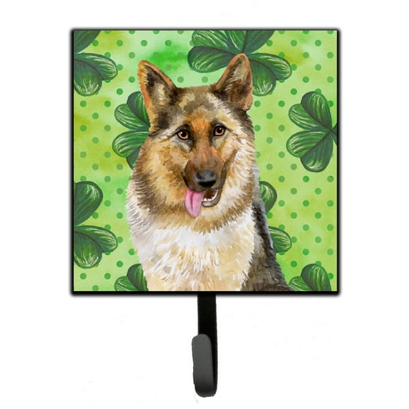 German Shepherd St Patricks Leash or Key Holder Green