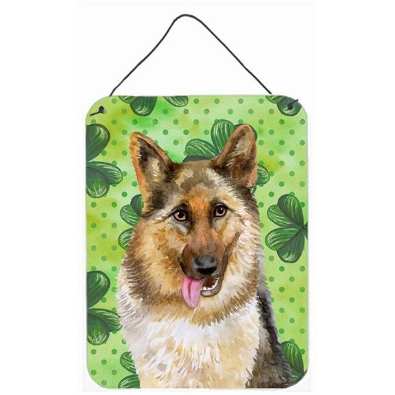 German Shepherd St.Patricks Wall or Door Hanging Prints, 12 x 16 in.