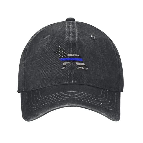 German Shepherd - Thin Blue Line K9 Logo Unisex Adjustable For Hat Baseball Cap Casquette