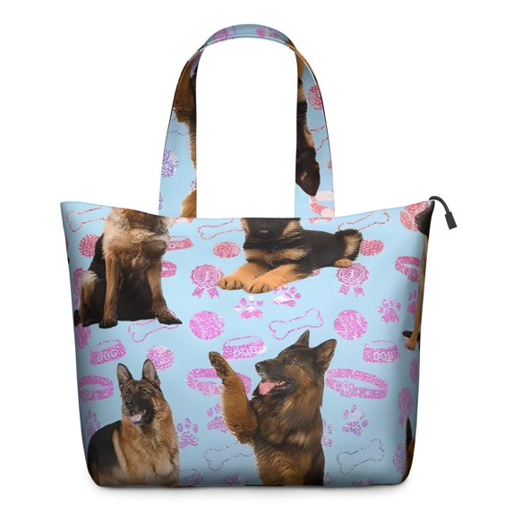 German Shepherd Travel Tote Bags for Women Carry On,Large Weekender Bags for Women Travel,Multi Functional Duffle Bag for Work,Shopping,Sports