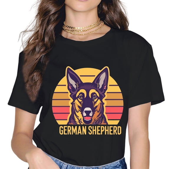 German Shepherd Vintage Retro Mom Dog Pet Lover Gift T-Shirt