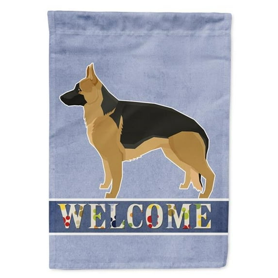 German Shepherd Welcome Flag Canvas House Size