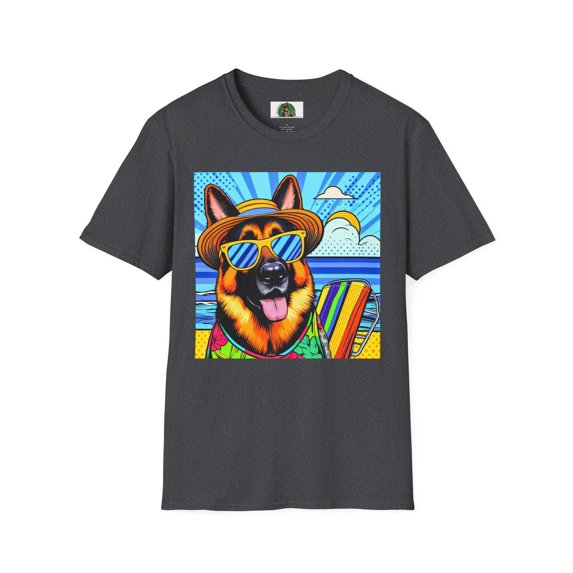 German Shepherd beach puppy shirt