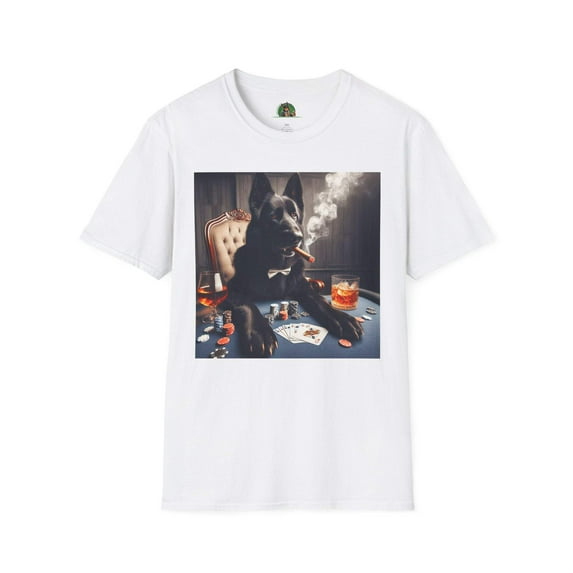 German Shepherd playing poker shirt