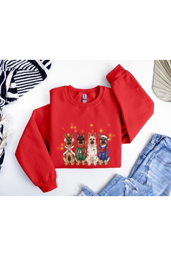 German Shepherd season Sweatshirt, season Dog Lover Shirt, Festive GSD Crewneck, Dog, Winter Pet Shirt, season Sweater, F7169 All Size S-5Xl