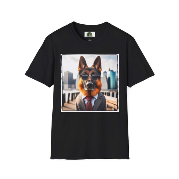 German Shepherd suit and tie shirt