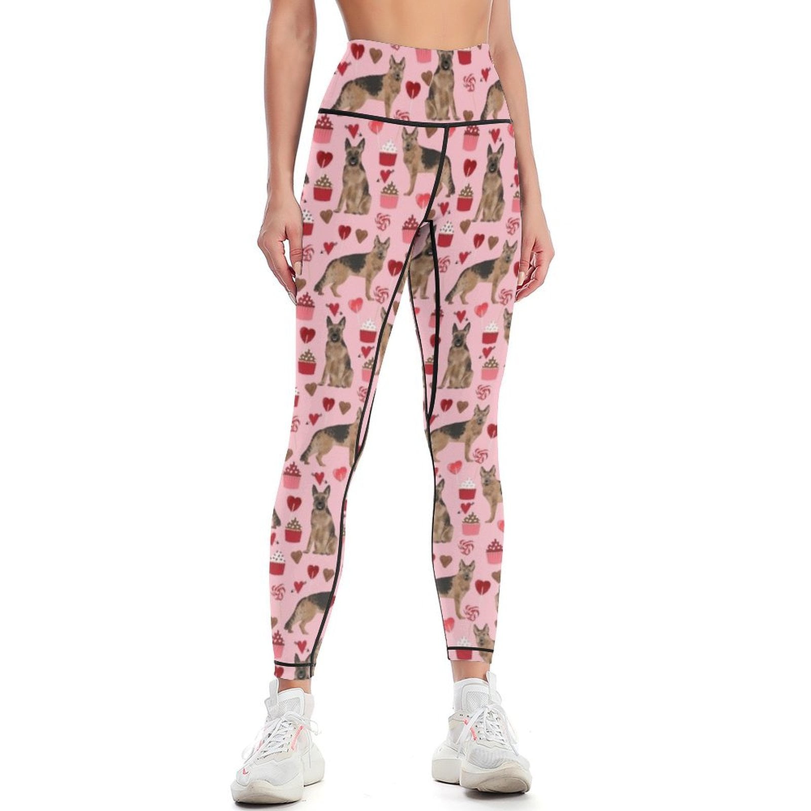 Dog breed leggings with pockets - WHITE SHEPHERD - HERTTAHOUND - grey