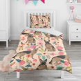 thumbnail image 1 of German Shepherd with Flowers Duvet Cover and Pillowcase Set for Single Bedding, Bedroom Accessories for Kids Teens, 1 of 5