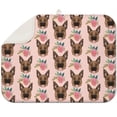 thumbnail image 1 of German Shepherd with Roses Dish Drying Mat for Kitchen 1 Pack, Ultra Absorbent Microfiber Dishes Drainer Mats,18"x24", 1 of 4
