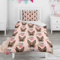 thumbnail image 1 of German Shepherd with Roses Duvet Cover and Pillowcase Set for Single Bedding, Bedroom Accessories for Kids Teens, 1 of 5