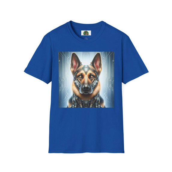 German Shepherd metal man