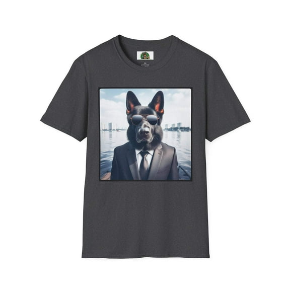 German Shepherd men in black shirt