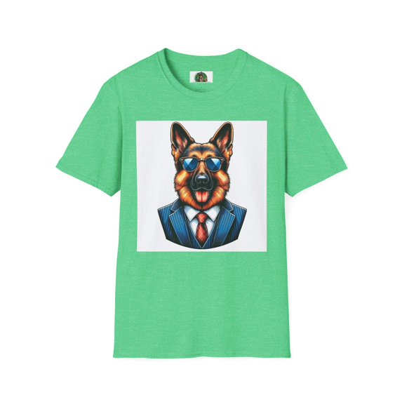German Shepherd suit and tie