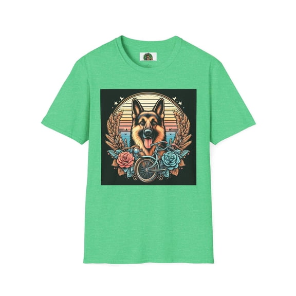 German Shepherd flowers and leaves shirt
