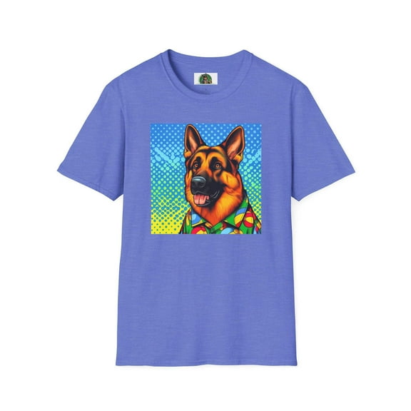 German Shepherd. Colorful cutie shirt
