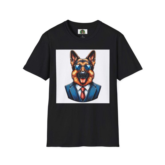 German Shepherd suit and tie