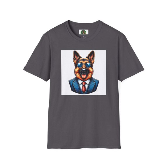 German Shepherd suit and tie