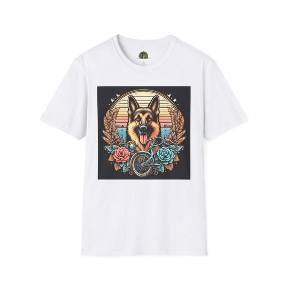 German Shepherd flowers and leaves shirt