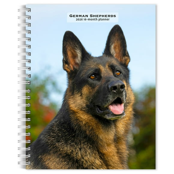 German Shepherds | 2026 6x7.75" Spiral-Bound Engagement Planner | BrownTrout