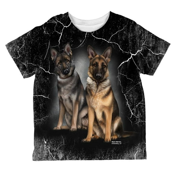 German Shepherds Live Forever All Over Toddler T Shirt Multi 4T