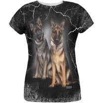 German Shepherds Live Forever All Over Womens T Shirt Multi MD