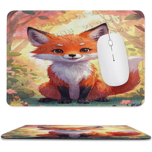 German Shepherds Portrait Mouse Pad 8x10 in, Stitched Edge Non-Slip Desk Mousepad, Adorable German Shepherd Puppy Portrait Artwork for Home Office Desk Decor
